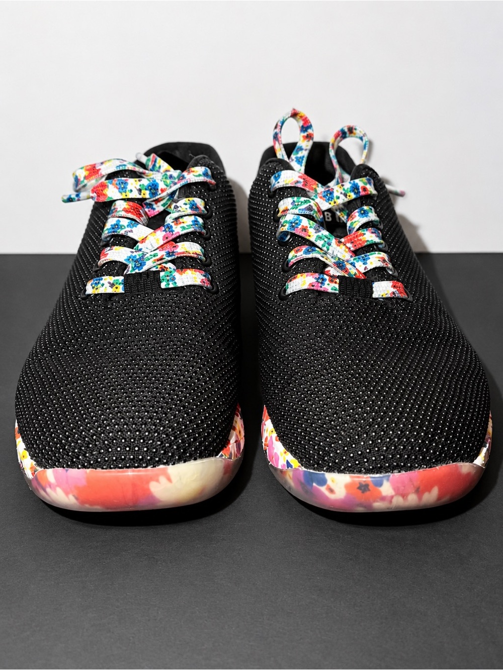 NOBULL Women’s 8.5 Black Floral CrossFit Training Sneakers Shoes - Picture 4 of 8
